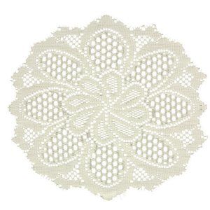 Decorative Round Polyester Doilies, Cream 2-ct. Pk